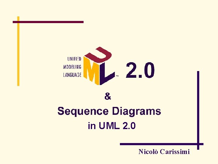 in UML 2. 0 Nicolò Carissimi 