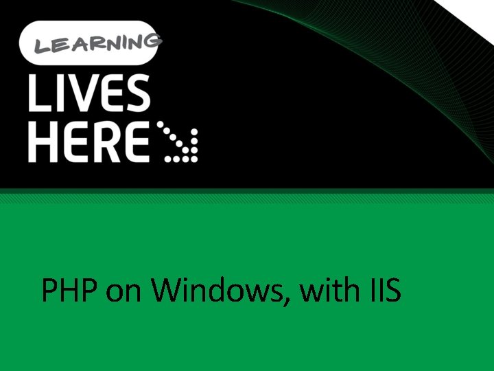 PHP on Windows, with IIS 