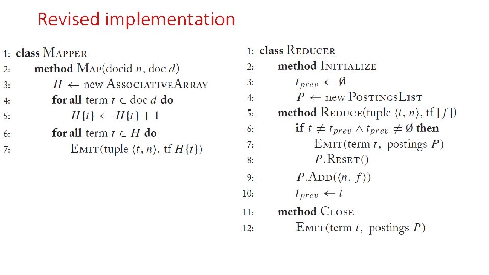 Revised implementation 