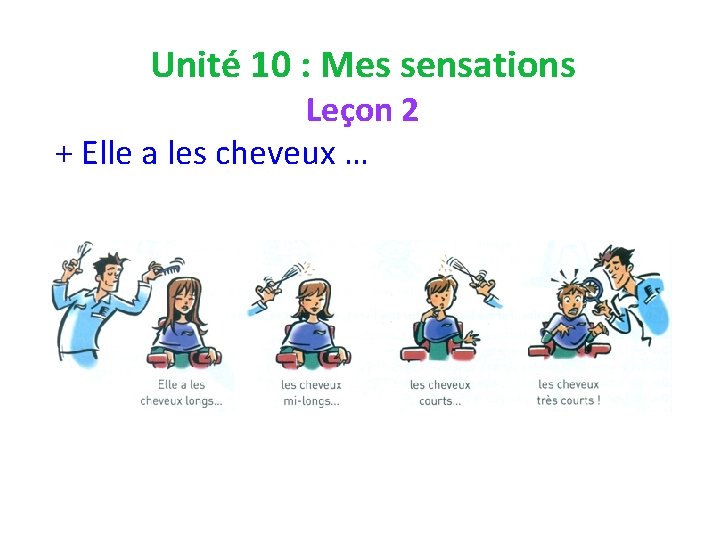 Unité 10 : Mes sensations Leçon 2 + Elle a les cheveux … 