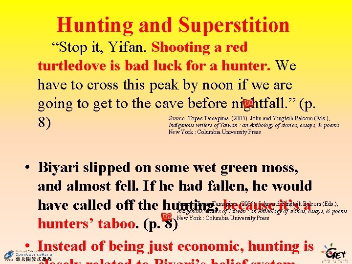 Hunting and Superstition “Stop it, Yifan. Shooting a red turtledove is bad luck for