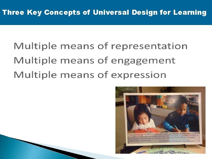 Three Key Concepts of Universal Design for Learning 