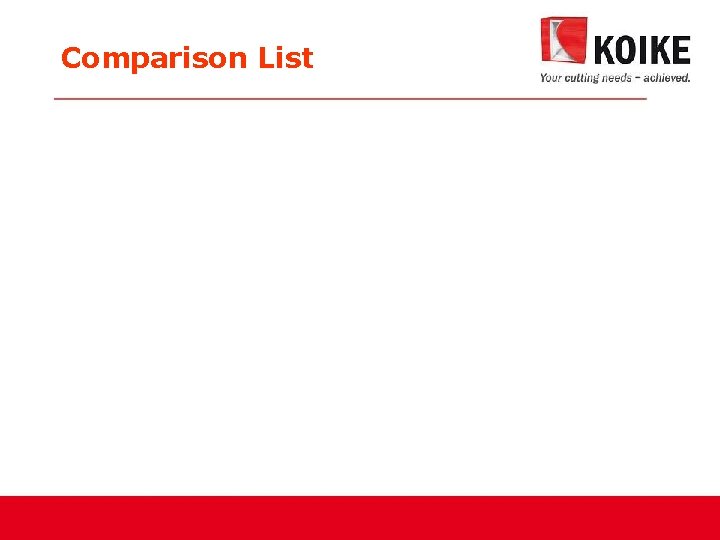 Comparison List 