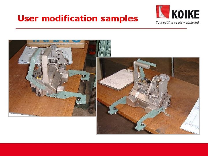 User modification samples 