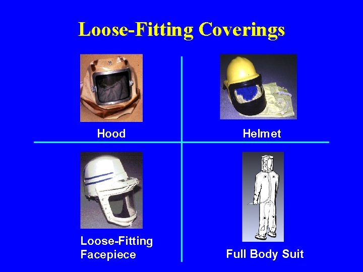 Loose-Fitting Coverings Hood Loose-Fitting Facepiece Helmet Full Body Suit Loose-Fitting Coverings Hood Loose-Fitting Facepiece Helmet Full Body Suit