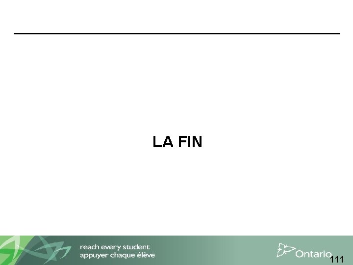 LA FIN 111 
