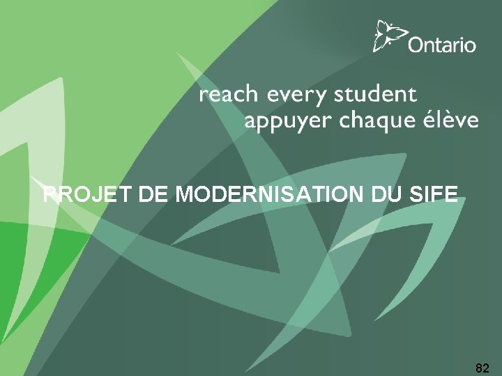 PROJET DE MODERNISATION DU SIFE 82 