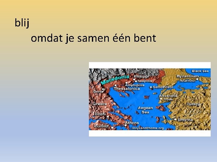 blij omdat je samen één bent 