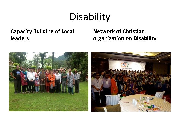 Disability Capacity Building of Local leaders Network of Christian organization on Disability 