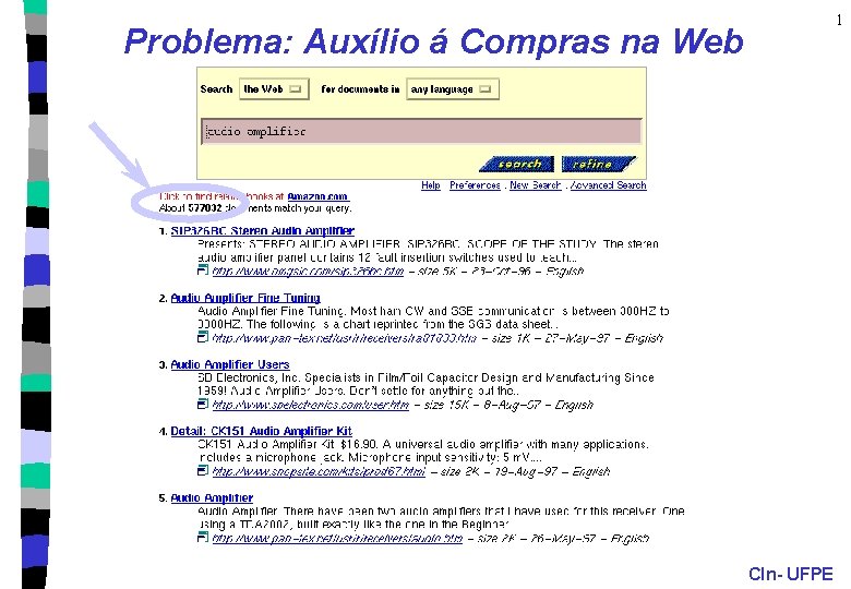 1 Problema: Auxílio á Compras na Web CIn- UFPE 