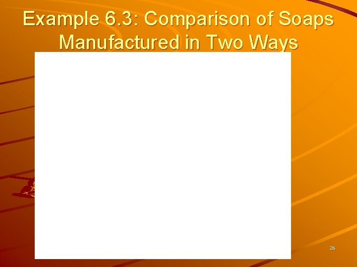 Example 6. 3: Comparison of Soaps Manufactured in Two Ways 26 