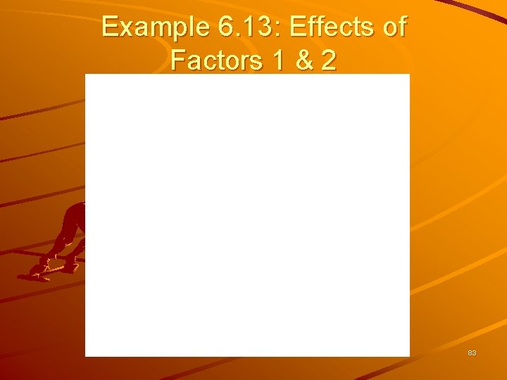 Example 6. 13: Effects of Factors 1 & 2 83 