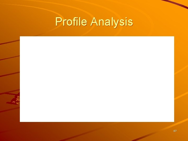 Profile Analysis 87 