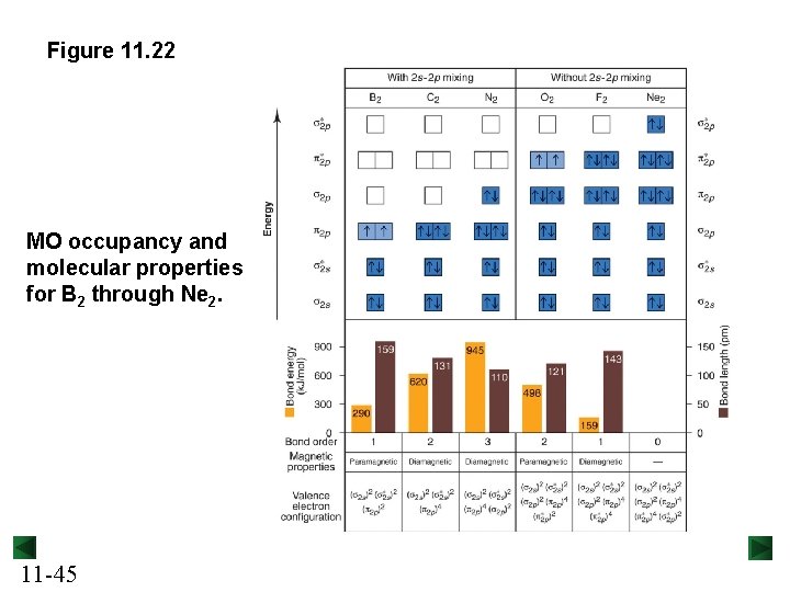 Figure 11. 22 MO occupancy and molecular properties for B 2 through Ne 2.