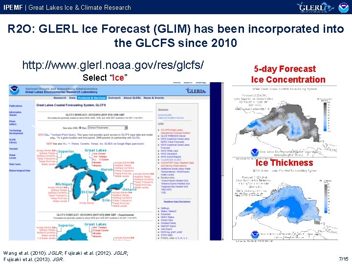 IPEMF | Great Lakes Ice & Climate Research R 2 O: GLERL Ice Forecast