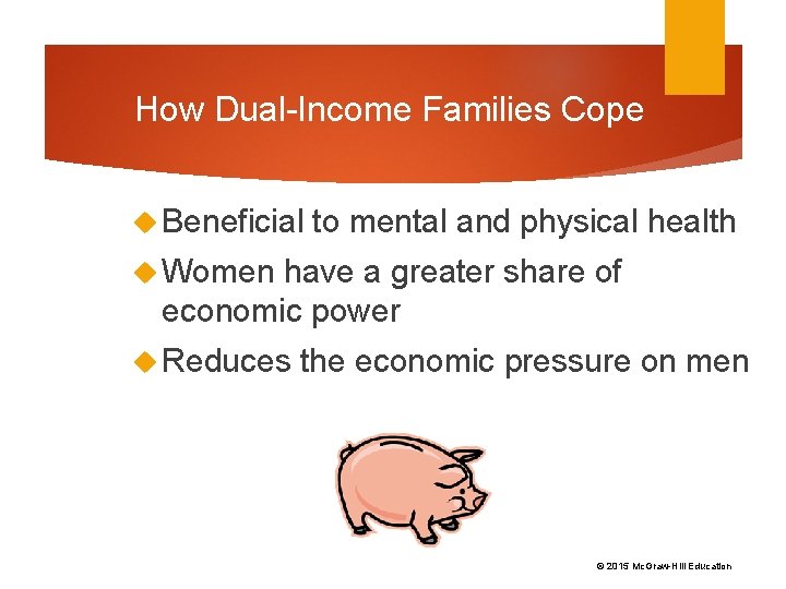 How Dual-Income Families Cope Beneficial to mental and physical health Women have a greater