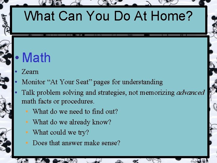 What Can You Do At Home? • Math • Zearn • Monitor “At Your