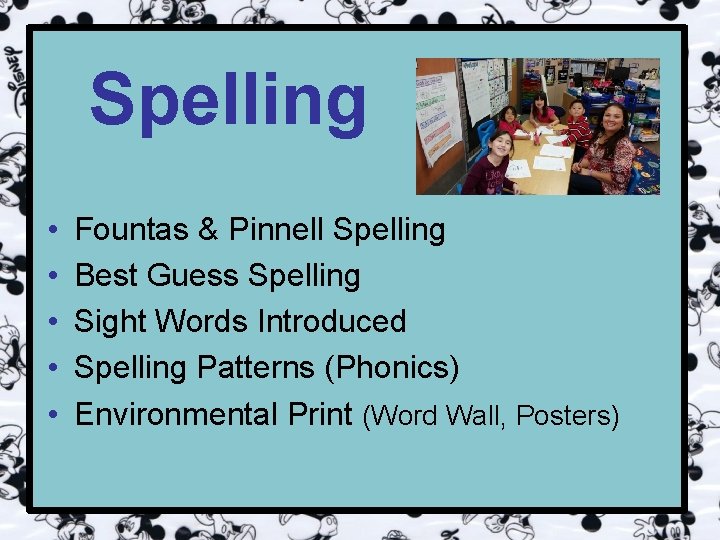 Spelling • • • Fountas & Pinnell Spelling Best Guess Spelling Sight Words Introduced