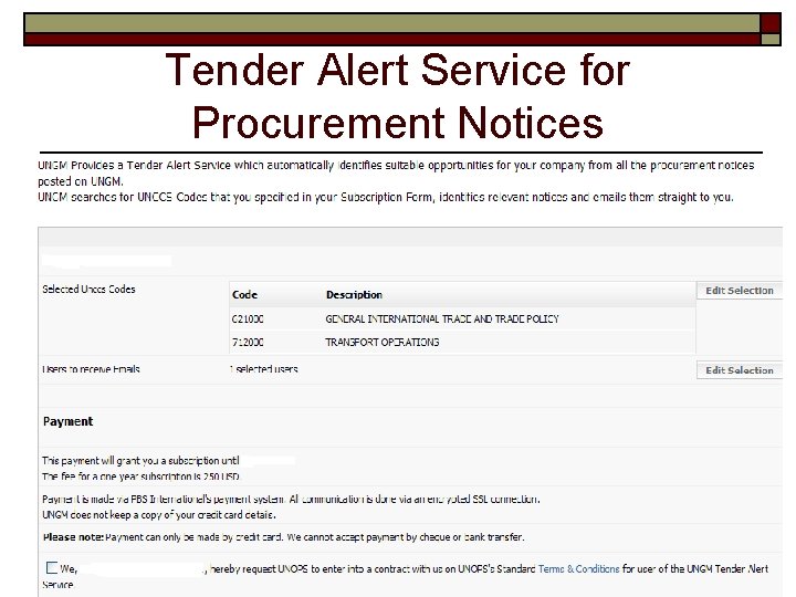 Tender Alert Service for Procurement Notices 