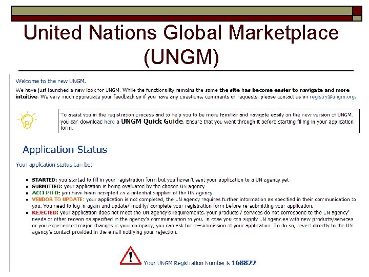 United Nations Global Marketplace (UNGM) 