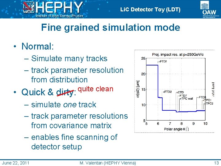 Li. C Detector Toy (LDT) Fine grained simulation mode • Normal: – Simulate many