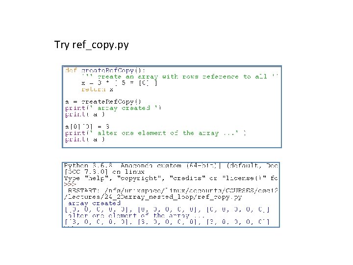 Try ref_copy. py 