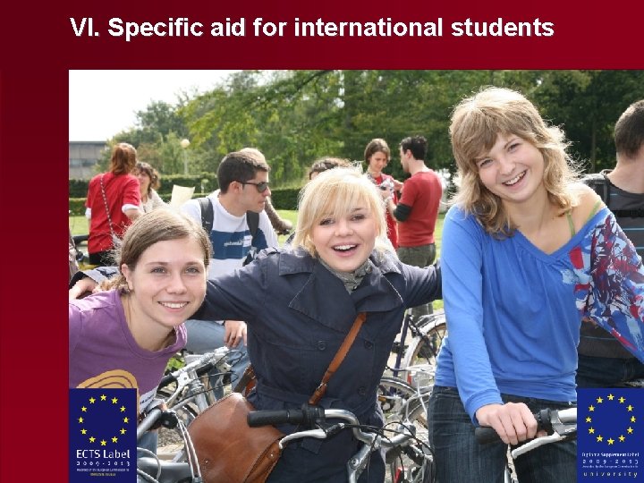 VI. Specific aid for international students 