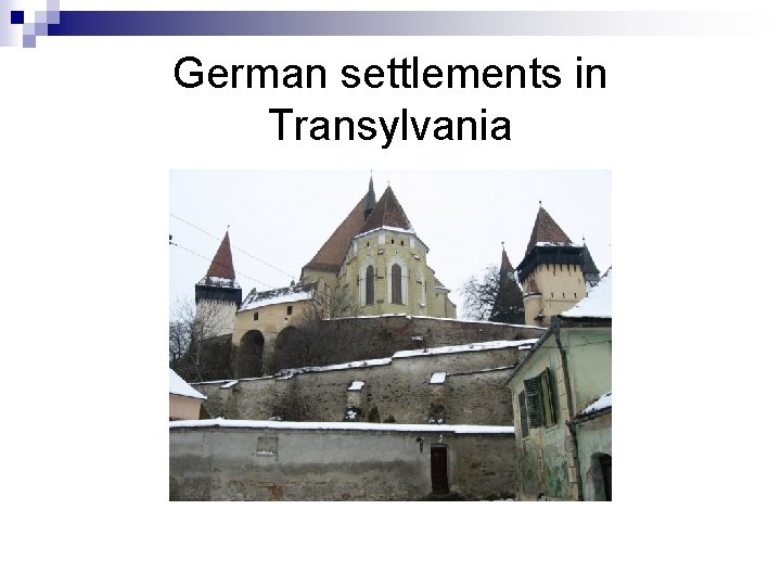 German settlements in Transylvania 