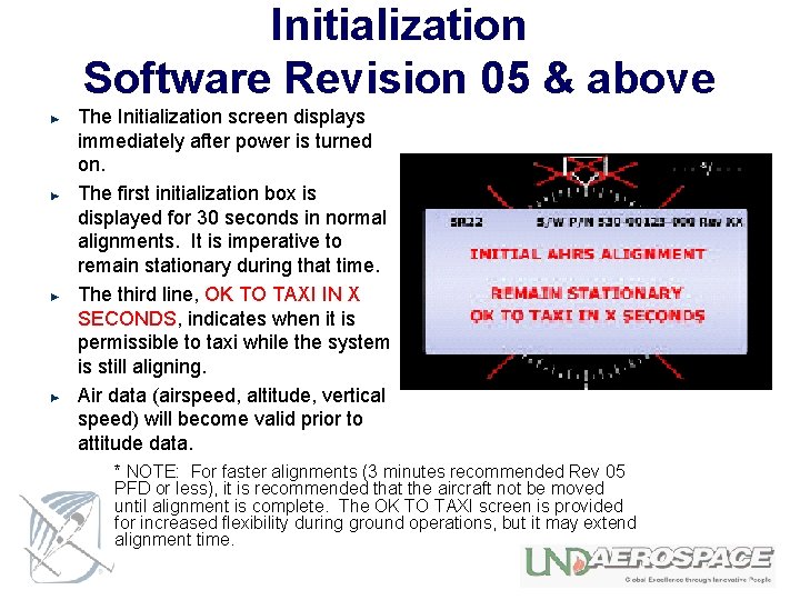 Initialization Software Revision 05 & above The Initialization screen displays immediately after power is