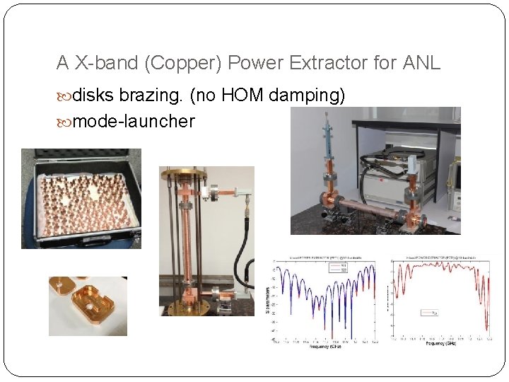 A X-band (Copper) Power Extractor for ANL disks brazing. (no HOM damping) mode-launcher 