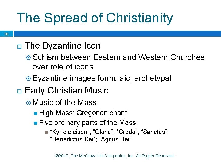 The Spread of Christianity 30 The Byzantine Icon Schism between Eastern and Western Churches The Spread of Christianity 30 The Byzantine Icon Schism between Eastern and Western Churches