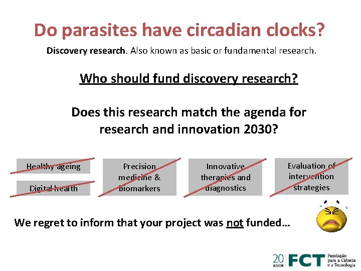 Do parasites have circadian clocks? Discovery research. Also known as basic or fundamental research.