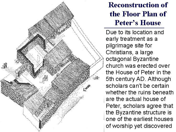 Reconstruction of the Floor Plan of Peter’s House Due to its location and early