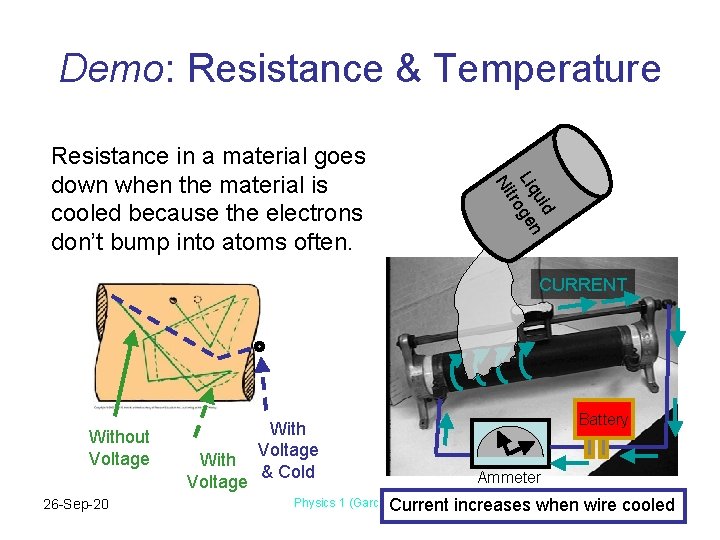 Demo: Resistance & Temperature uid n Liq oge tr Ni Resistance in a material