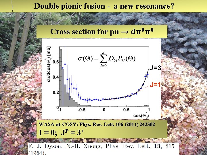 Double pionic fusion - a new resonance? Cross section for pn → dπ0π0 70