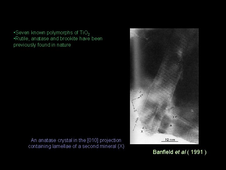  • Seven known polymorphs of Ti. O 2 • Rutile, anatase and brookite