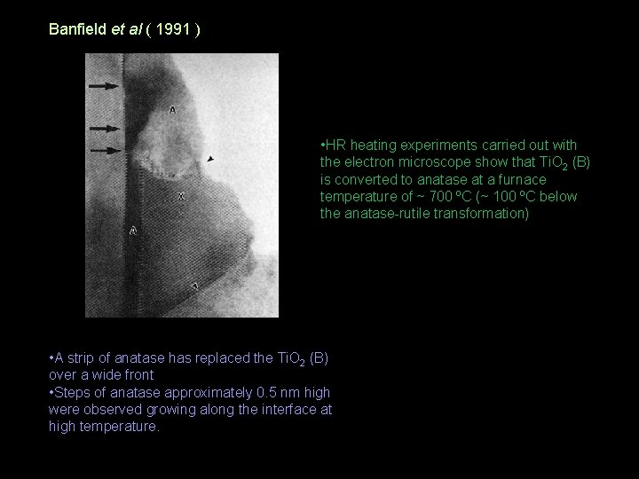 Banfield et al ( 1991 ) • HR heating experiments carried out with the