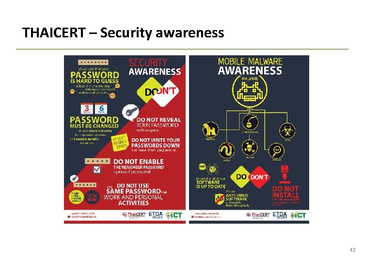 THAICERT – Security awareness 42 
