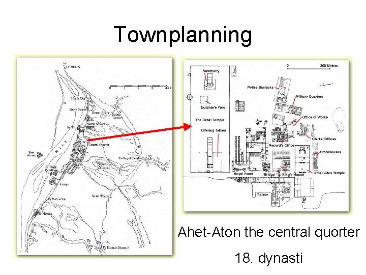 Townplanning Ahet-Aton the central quorter 18. dynasti 
