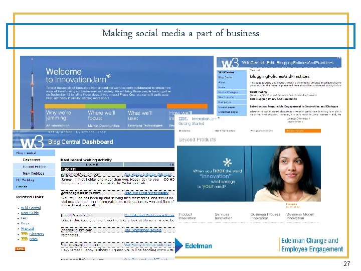 Making social media a part of business 27 