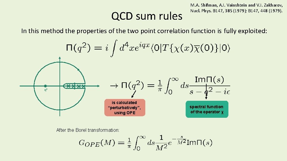 QCD sum rules M. A. Shifman, A. I. Vainshtein and V. I. Zakharov, Nucl. QCD sum rules M. A. Shifman, A. I. Vainshtein and V. I. Zakharov, Nucl.