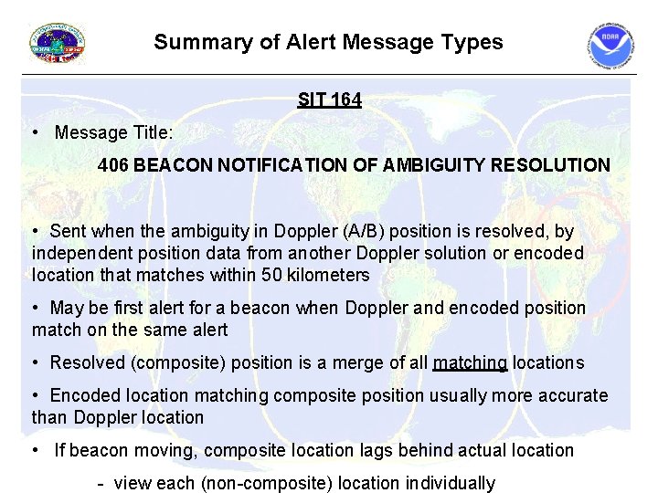 U S SARSAT RCC Message MANUAL Tom Griffin