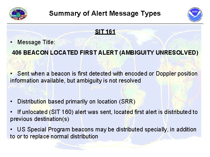 U S SARSAT RCC Message MANUAL Tom Griffin