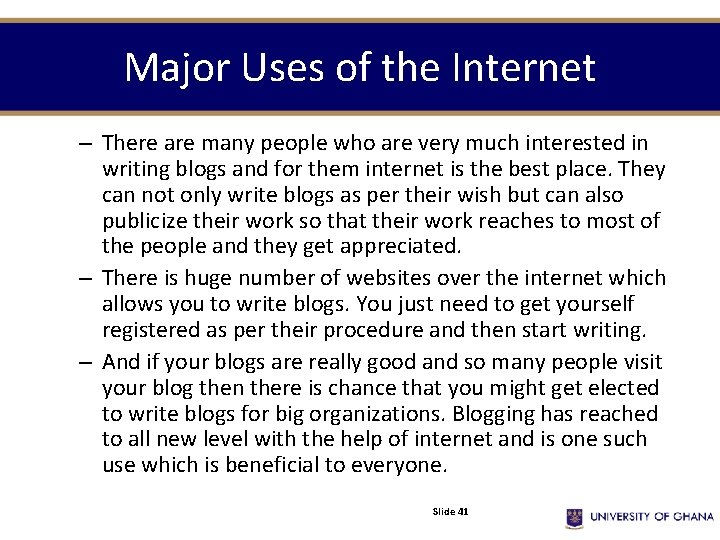 Major Uses of the Internet – There are many people who are very much Major Uses of the Internet – There are many people who are very much