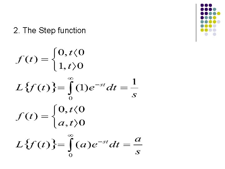 2. The Step function 