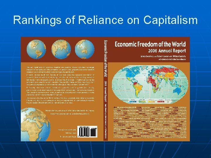 Rankings of Reliance on Capitalism 