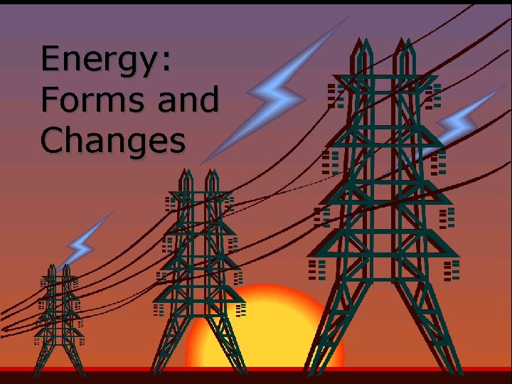 Energy: Forms and Changes 