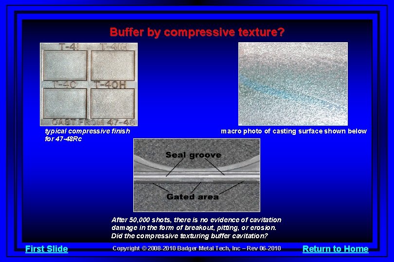 Buffer by compressive texture? typical compressive finish for 47 -48 Rc macro photo of