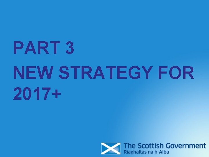 PART 3 NEW STRATEGY FOR 2017+ PART 3 NEW STRATEGY FOR 2017+