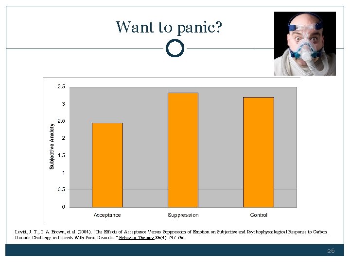 Want to panic? Levitt, J. T. , T. A. Brown, et al. (2004). "The